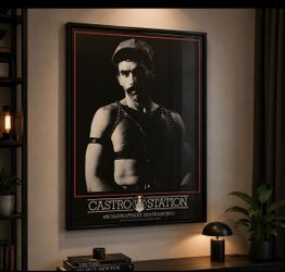 Castro Station Poster 1982 Framed — Vintage LGBTQ Art, Visual Aid San Francisco, Rare