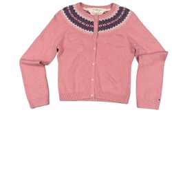 Vintage Tommy Hilfiger Fair Isle Cardigan Sweater Girls-Teen Lrg