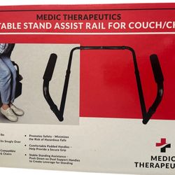 Medic Therapeutics Adjustable Standing Aid Rail for Couch & Chair Color Black