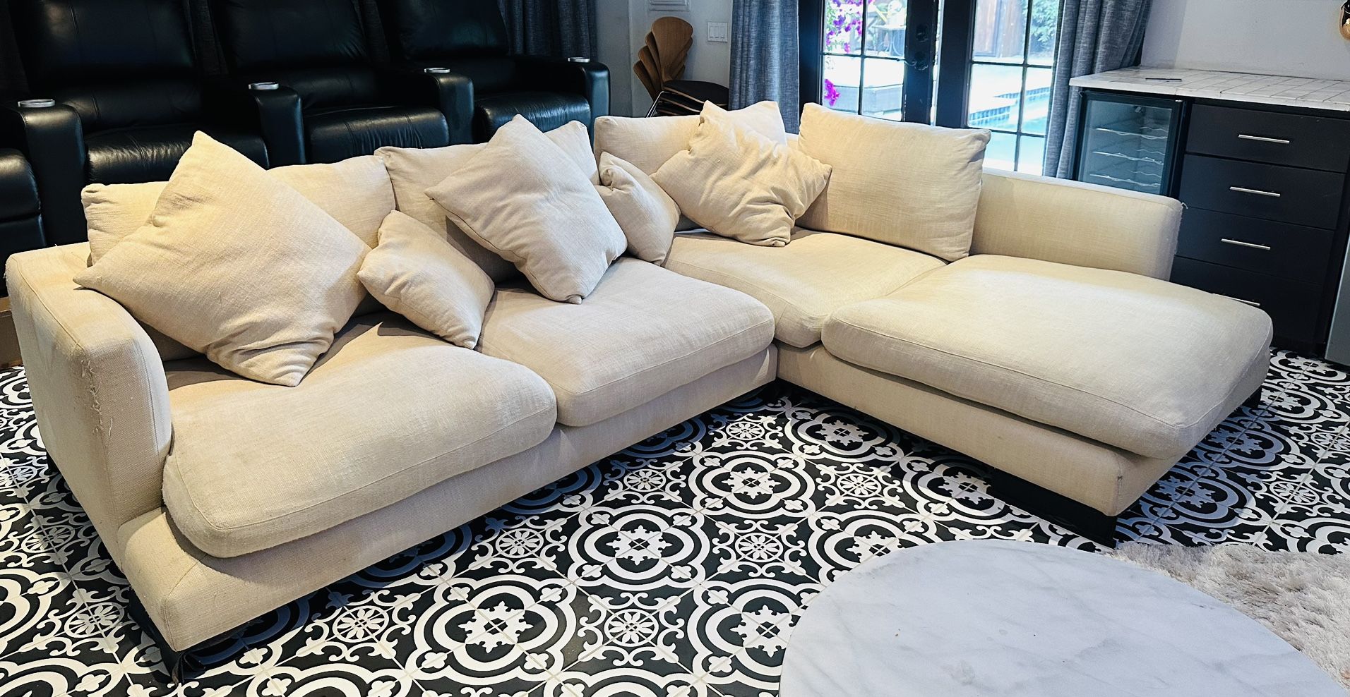 Two Piece Italian Sectional Sofa
