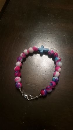 Galaxy cross bracelet