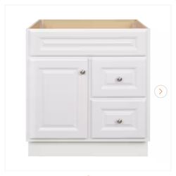 30” White Bathroom Vanity