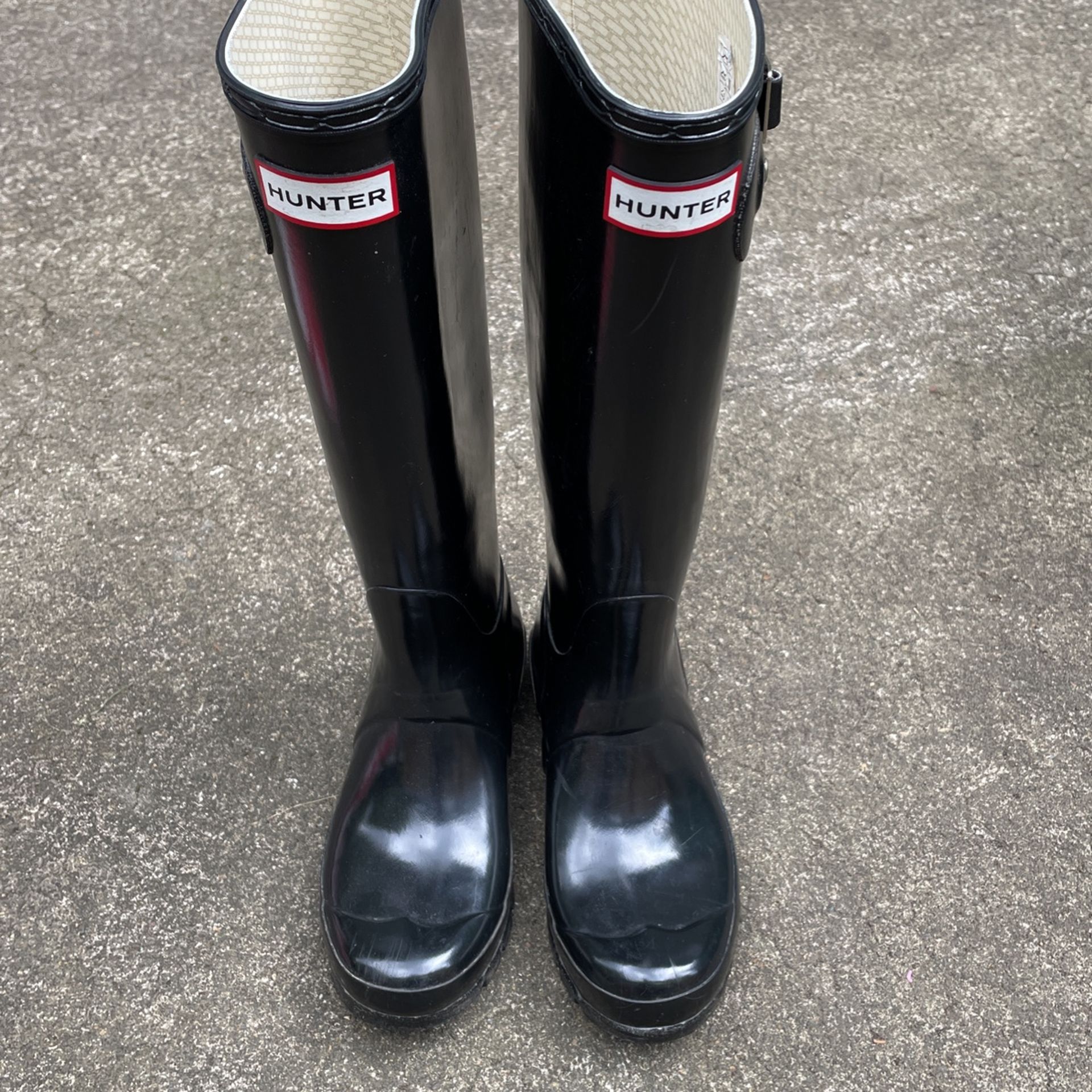 Black Glossy Hunter Boots