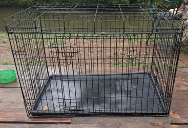 Black Wire Dog Crate with Tray 36"l×24"w×24"h