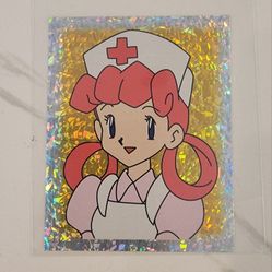 Nurse Joy Merlin S34 Holo Foil Prism Pokemon Sticker Card - NM - HOT!