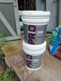2/ 5 gallon of Behr paint 1300 interior paint eggshell