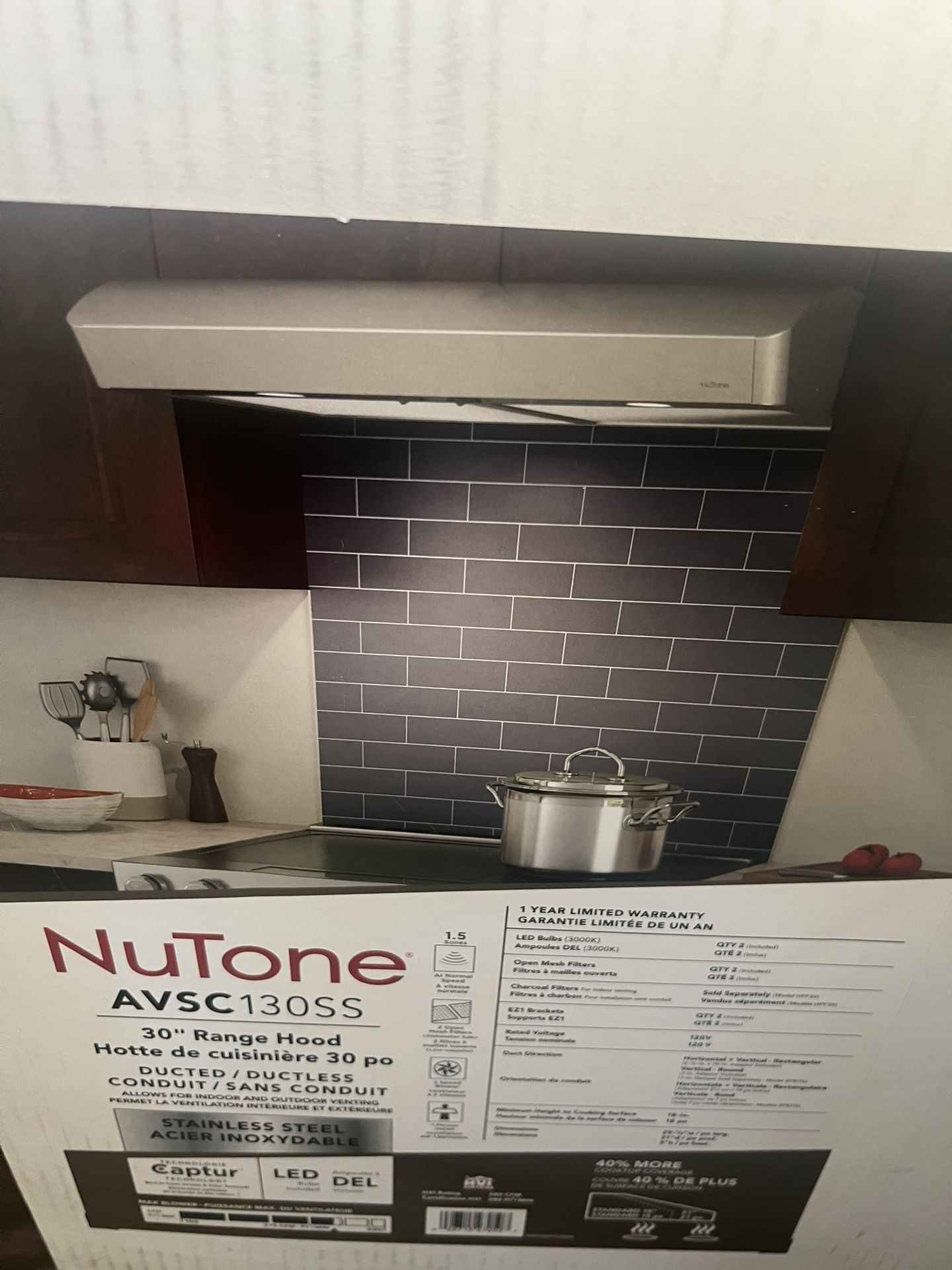 Stove Fan $150 30 inches Range