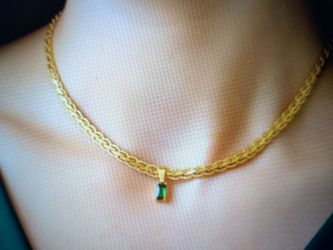 18k GOLD Choker Necklace