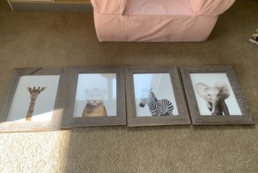 Nursery Animal Pictures (incl Frames)