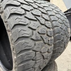 2 Used 33X12.50R22 LT TERRAIN ATTACK AMP A Tires