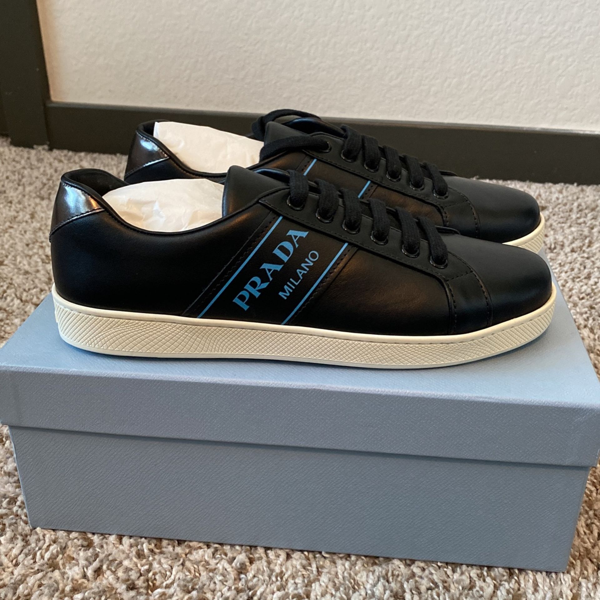 Black Authentic Prada Sneakers Womens Size 9 BRAND NEW WITH BOX