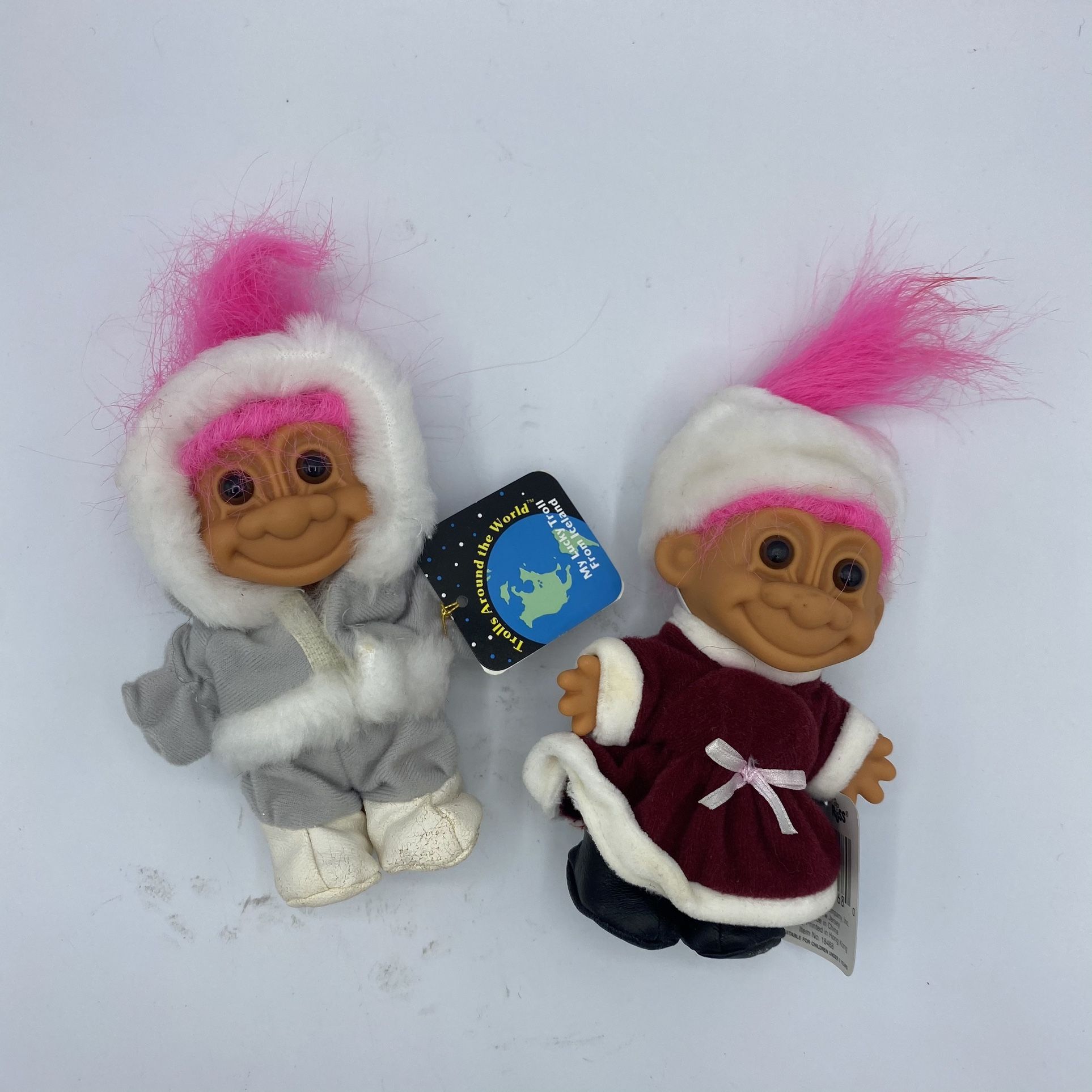 Lot Of 2 Trolls Around The World Iceland and Russia Rare Vintage NWT