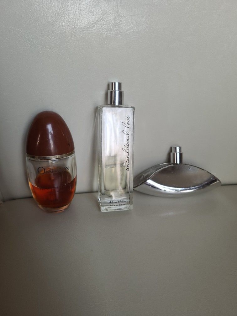 Ladies perfume, used 50% from each bottle,