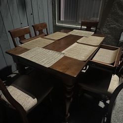 Dining Set: Table & 6 High-Quality Stylish Chairs - $500 (Open to Offers)