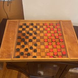 Traditional Large Checkers Table