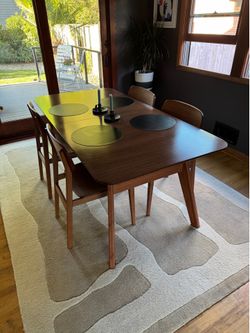 MCM style wood dining table