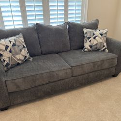 Gray Sleeper Sofa / Sofa Bed With Thick Mattress 