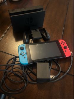 Nintendo Switch Red and Neon Blue Joycons