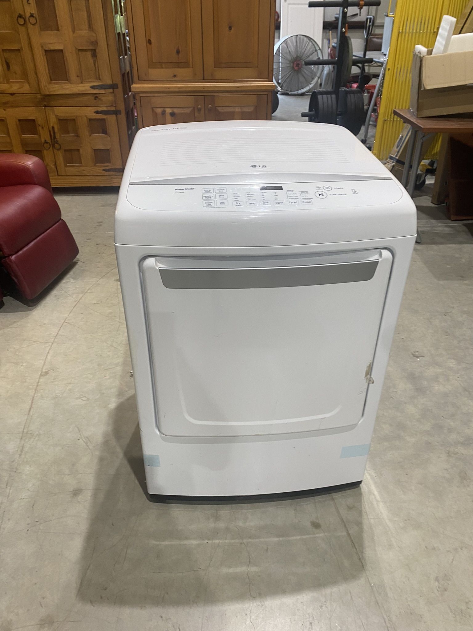 LG electric propane Energy star white front loading dryer 2017 model
