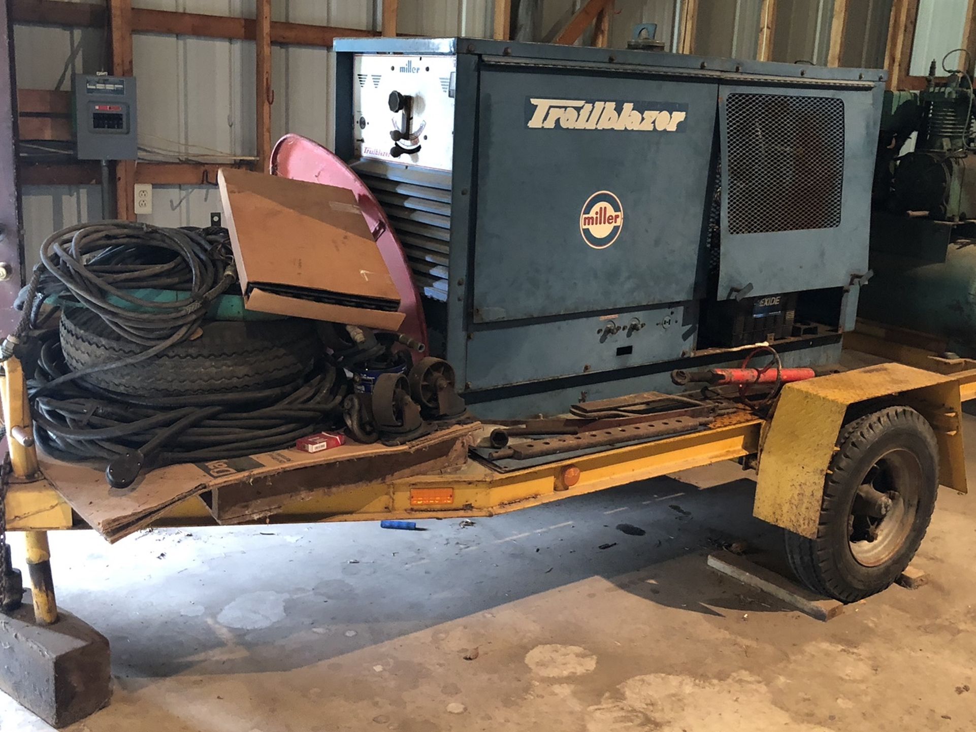 Miller trailblazer generator/welder and compressor all in one with trailer
