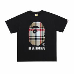 Bape shirt black and Burberry size medium
