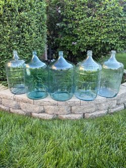 Lot of 5 – 5-Gallon Glass Carboys / Water Jugs