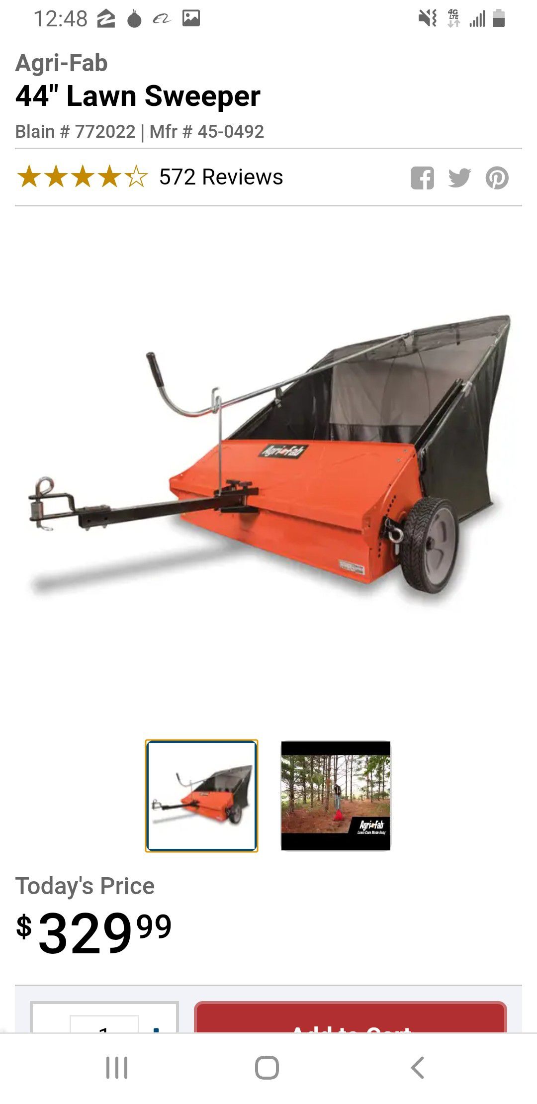 AGRI-FAB Lawn Sweeper