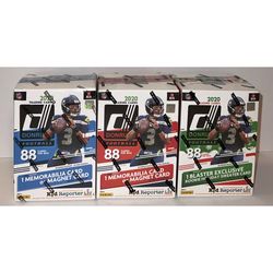 (3) 2020 Panini Donruss Football Blaster Boxes 3 Box Lot Factory Sealed Auto ? Insert ? Burrow RC ? Hurts RC ? Tua ? NFL Cards Holiday Box