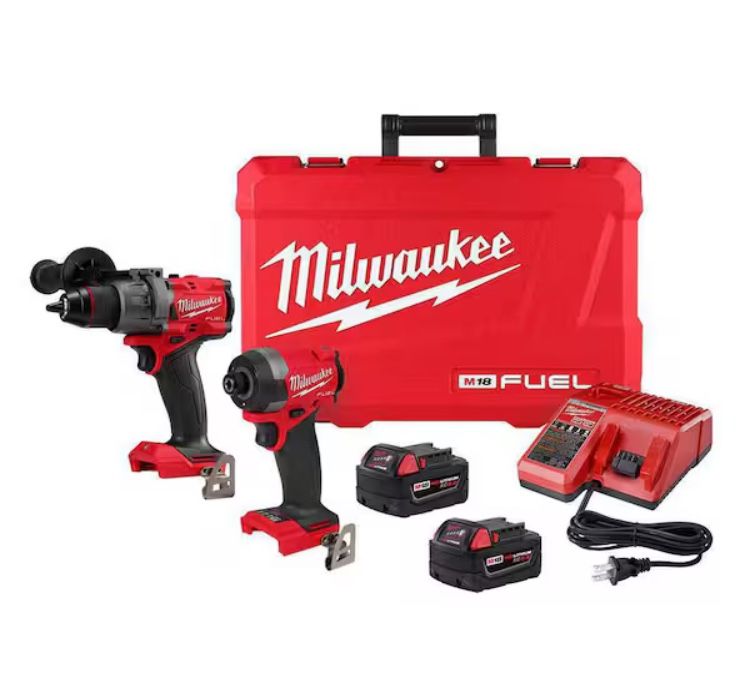 M18 FUEL 18V Lithium-Ion Brushless Cordless Hammer Drill and Impact Driver Combo Kit (2-Tool) with 2 Batteries