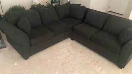 Dark Gray L-Shaped Sectional Sofa