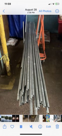 Steel Pipes about 12 feet long $1 per foot