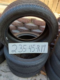 Continental 235/45R19 Tires 3 tires