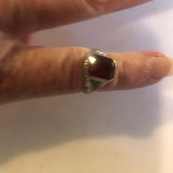Ruby Silver  Ring 5-6