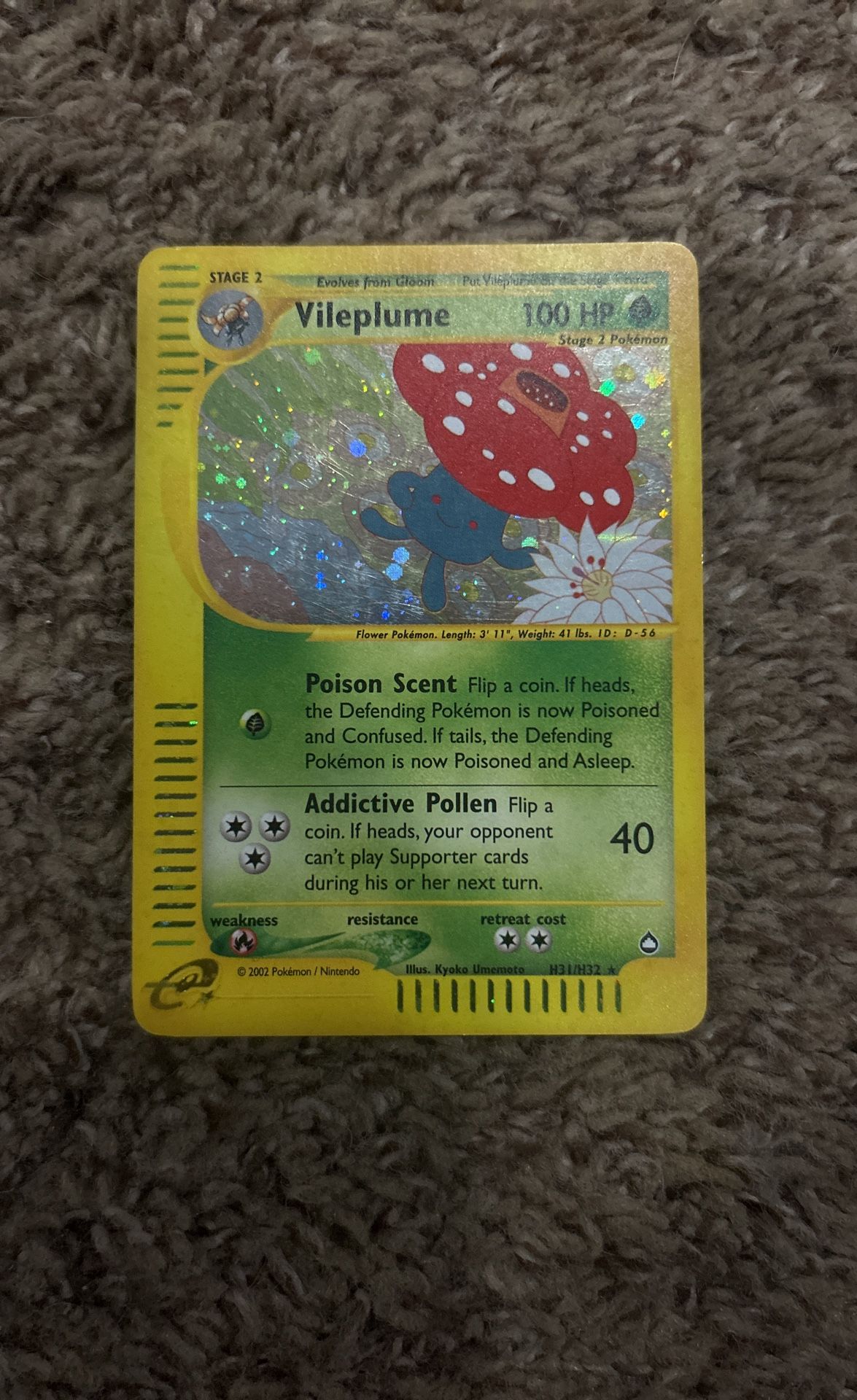 Pokmon Card Vileplume H31/H32 Holo Pokmon Card Vileplume H31/H32 Holo