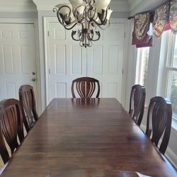 Formal Solid Wood Dining Table - Seats 6 Spaciously