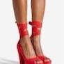 Red Wrap Heels
