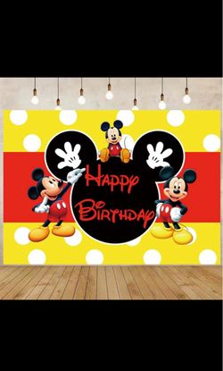 Mickey Mouse backdrop photo banner
