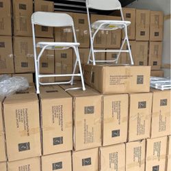 Indoor Outdoor White Plastic Folding Chairs Party Chairs Event Chairs
