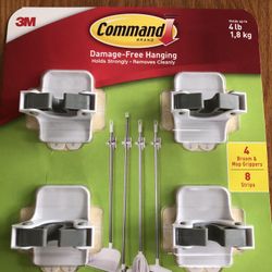Broom-Mop-Tool Hangers - 4 Pack