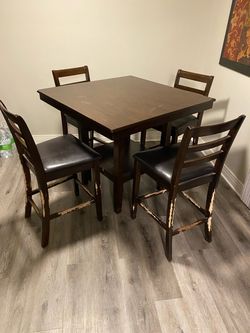 Dining table and chairs
