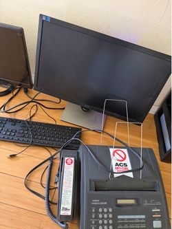 Office fax , printer, keyboard and monitor