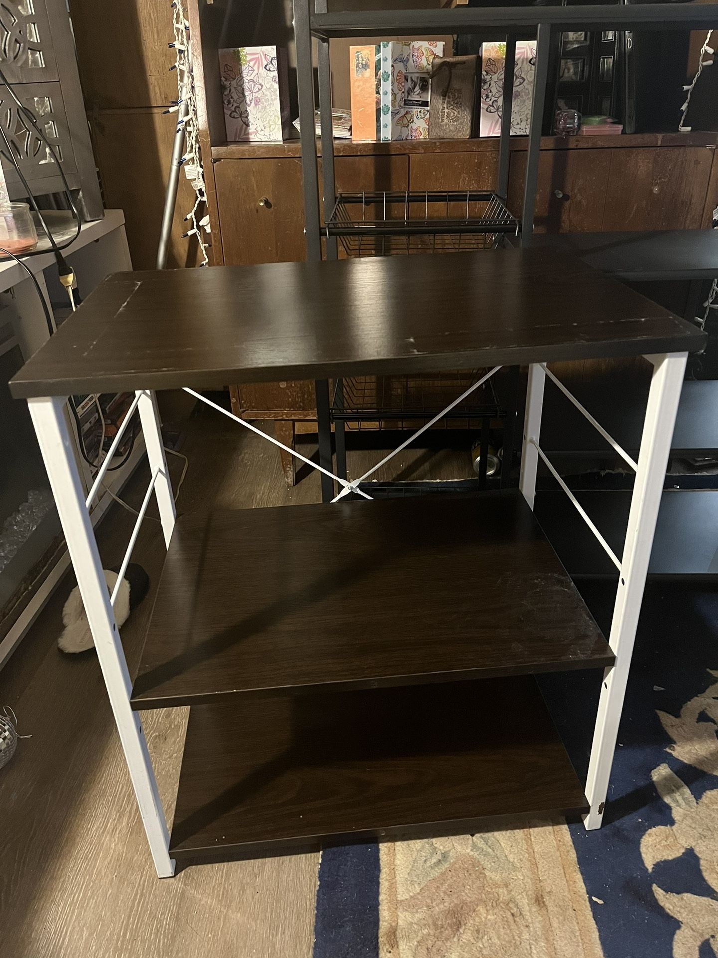 Small Microwave Stand Shelving Unit 