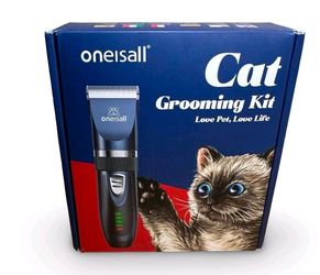 Oneisall X2 Cat Grooming Kit Cordless Pet Clippers Rechargeable Open Box