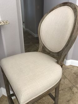 Brand new World Market Paige linen stools (2)