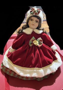 Girl In Red Velvet Dress 