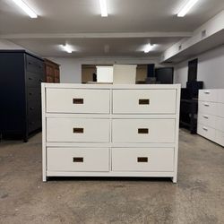 White 6 Drawer Dresser