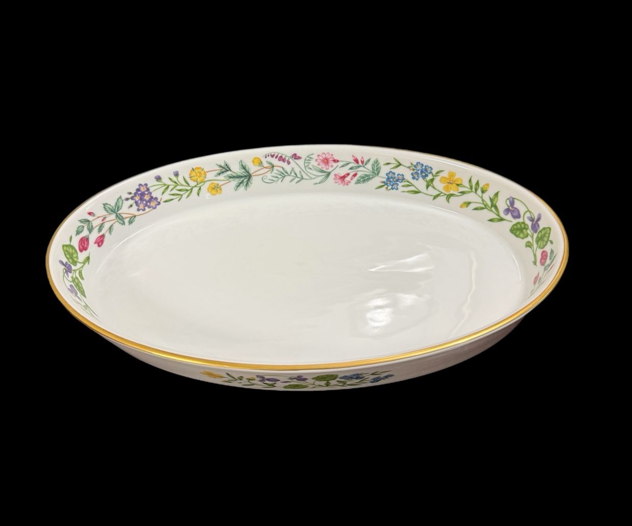 Royal Worcester Arcadia Porcelain Oval Oven Baker Casserole Dish England 16x9