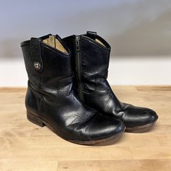 Frye Melissa Ankle Boot Blk Washed W7.5