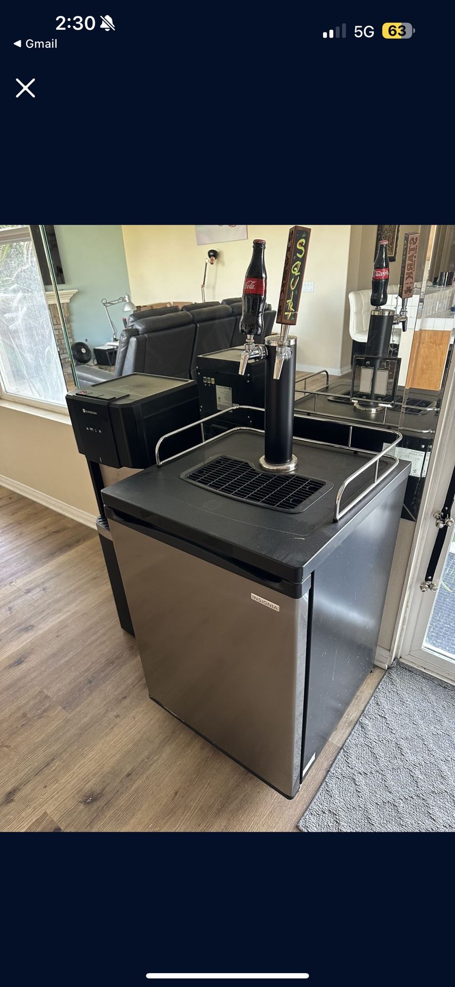 Double Tap Kegerator - Insignia Dual Tap