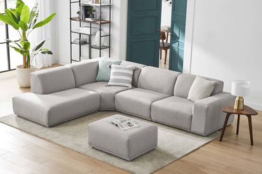 Castlery Modular Sofa 2-Piece — Light Gray — Barely Used